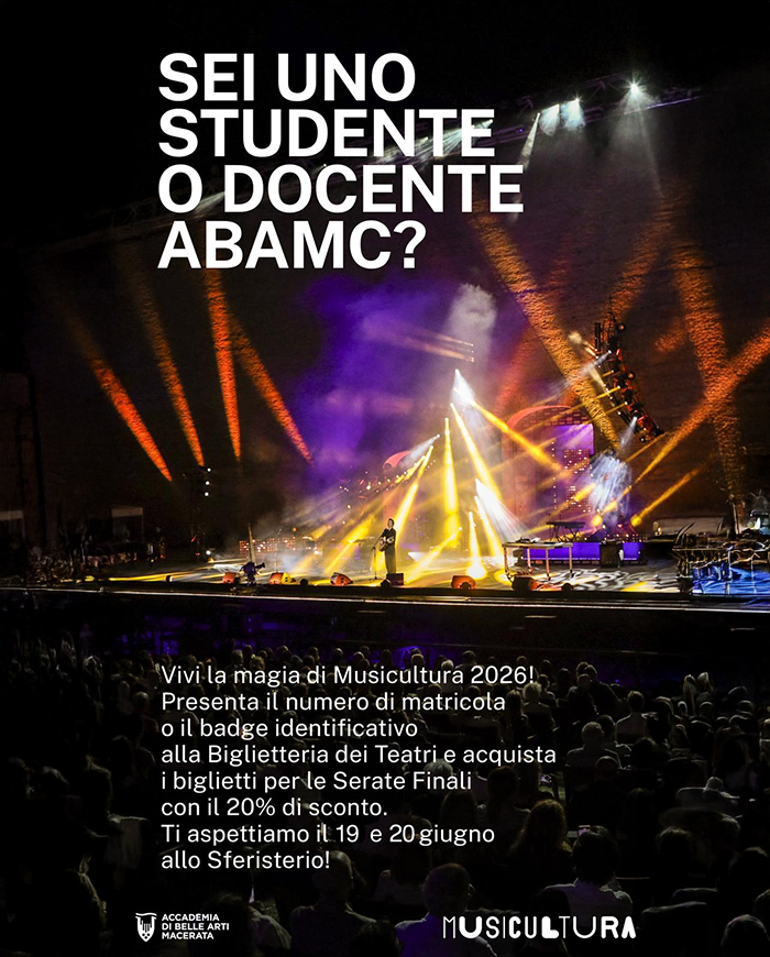 MUSICULTURA 2026 - Convenzione per acquisto biglietti 20%