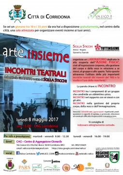 INVITO - Incontri Teatrali con SCILLA STICCHI - BeFree - lunedì 8 Maggio 2017 - Corridonia
